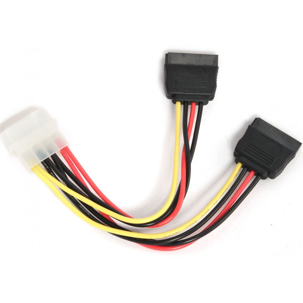 Pārejas savienojums Molex - 2x SATA, 0.3m, Gembird CC-SATA-PSY-0.3M