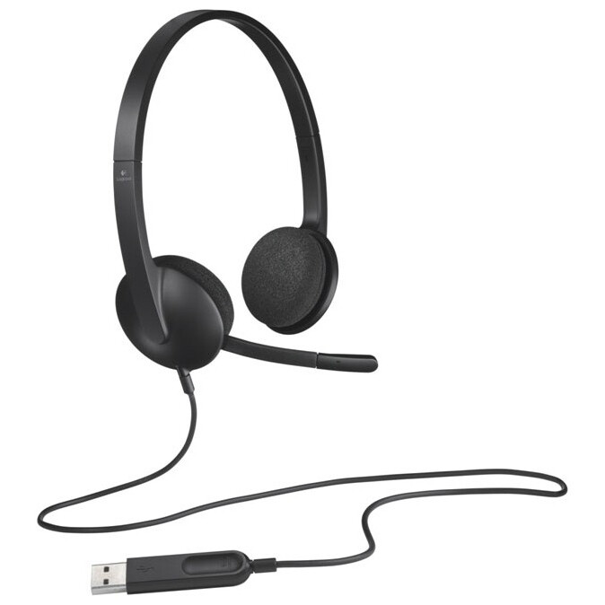 Garnitūra Logitech Stereo Headset H340 (981-000475) - 981-000475/981-000509