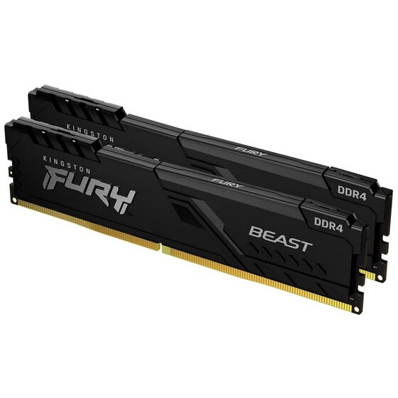 Operatīvā atmiņa Kingston Fury Beast Black 64Gb 3200MHz DDR4 KIT of 2x32Gb (KF432C16BBK2/64)