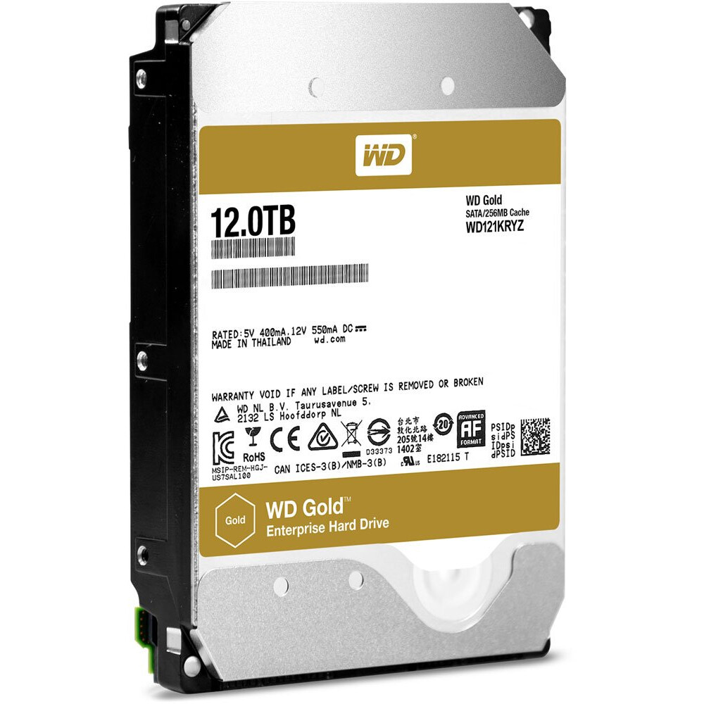 Cietais disks WD Gold 12Tb SATA-III (WD121KRYZ)